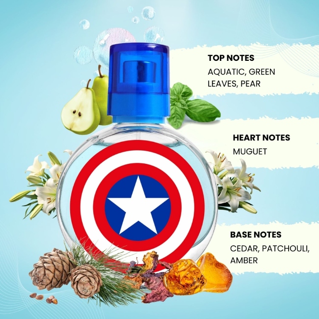 Marvel Captain America Eau de Toilette Natural Perfume Spray