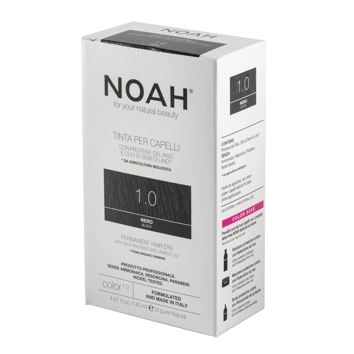 Noah Haarfarbe Black – 140 Ml Mit Reisprotein & Leinsamenöl – Ammoniakfrei, Für Empfindliche Haut