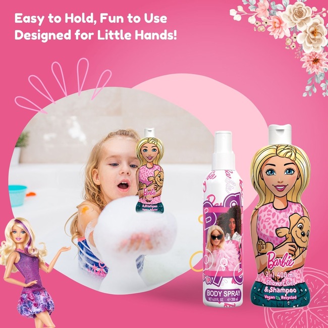 Barbie Scent Gift Set, Includes Natural Eau de Cologne Body Spray