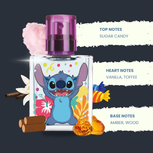Disney Stitch Eau de Toilette Natural Perfume Spray, Vegan and FSC
