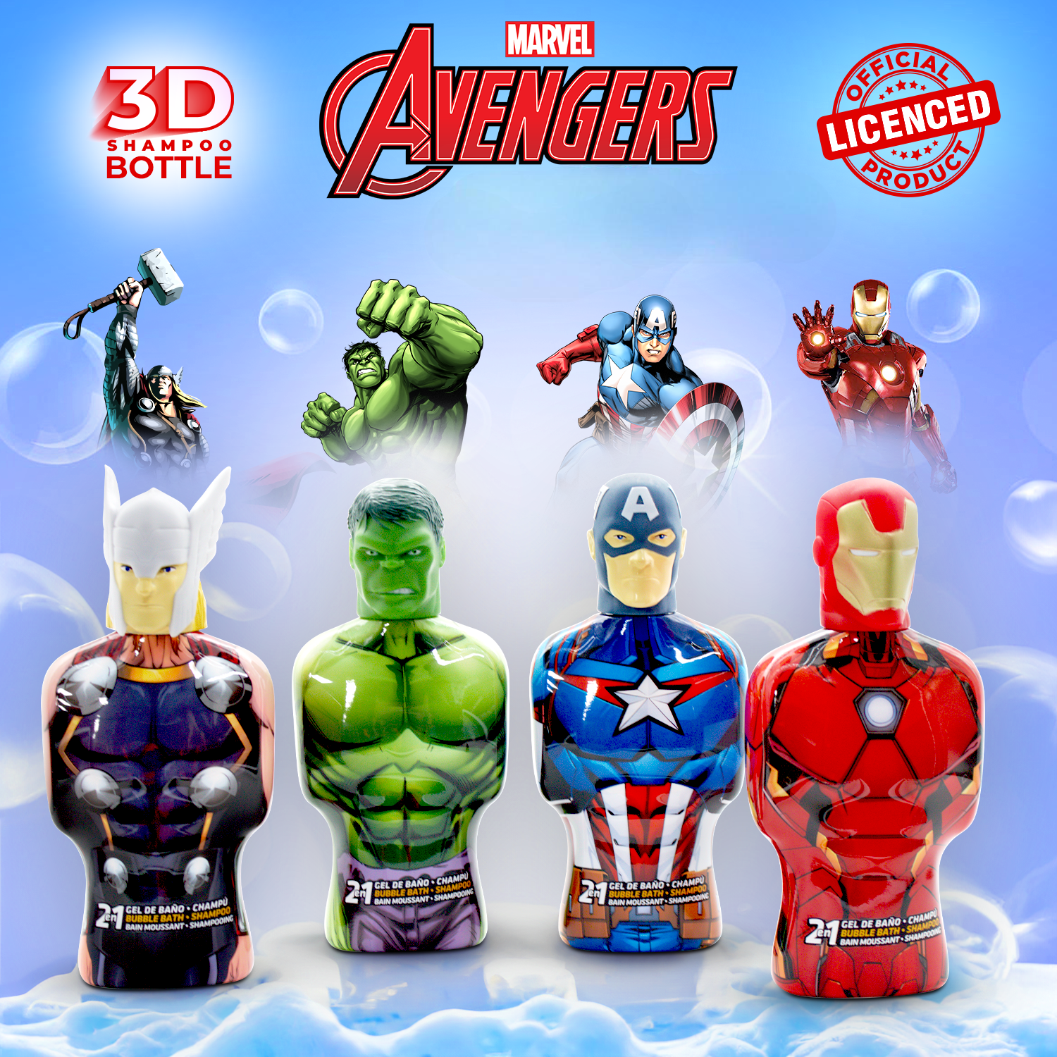 Avengers Iron Man Duschgel – 385 Ml, Dermatologisch Getestet, Parabenfrei