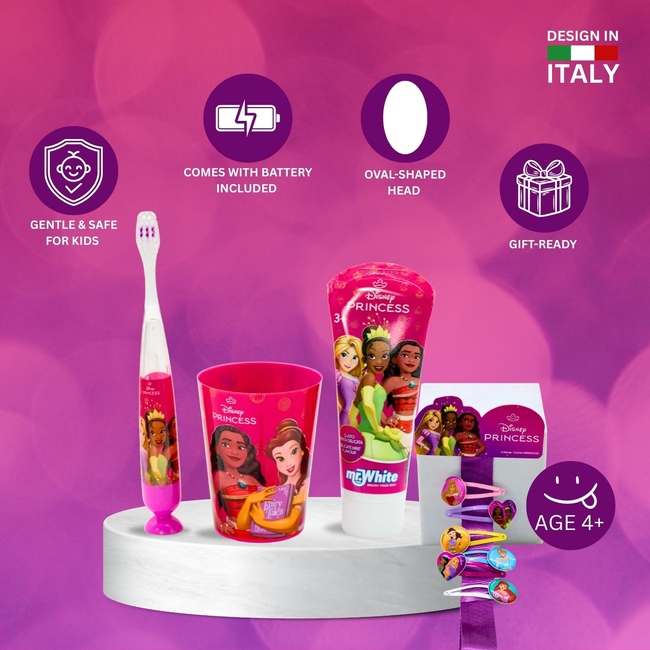 Disney Princess Kids Oral Care Gift Set – Flashing Toothbrush with